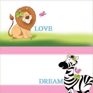 Quilt Labels - Baby Jungle Animals