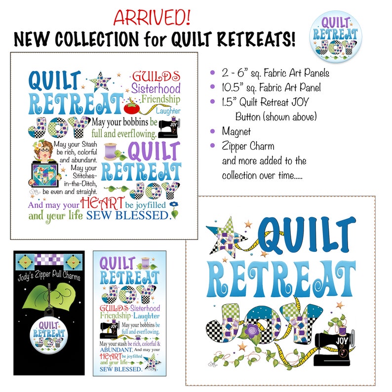 Quilt Retreat Fabric Panel Plus Retreat Gifts Etsy