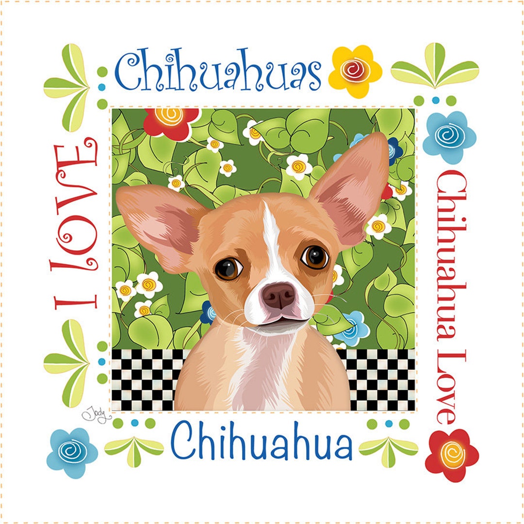 Chihuahua Fabric Art Panel and Set Option Etsy