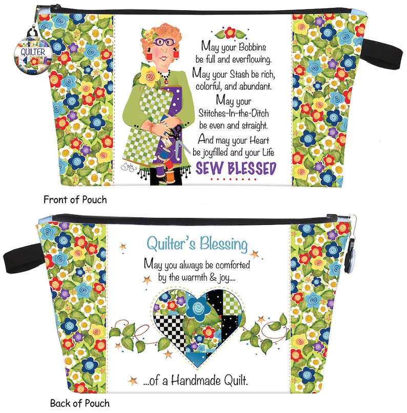Quilter's Blessing Zipper Pouch KIT Printed Pouch Body PK13 Kit