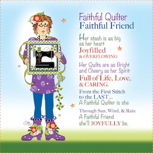 Faithful Quilter - 6&quot; Fabric Art Panel -  AP6.13