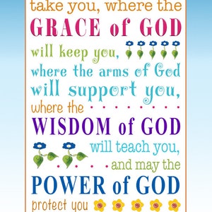 Blessing Will of God 6 square, 10.5 square Fabric Art Panels and More Magnet