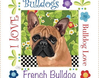 French Bulldog - Awarded Most Popular Dog 2023 - 6" square Fabric Panel and More-AP134