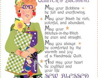 Quilter's Blessing - Fabric Art Panel - AP6.2