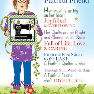 Greeting Card - Faithful Quilter