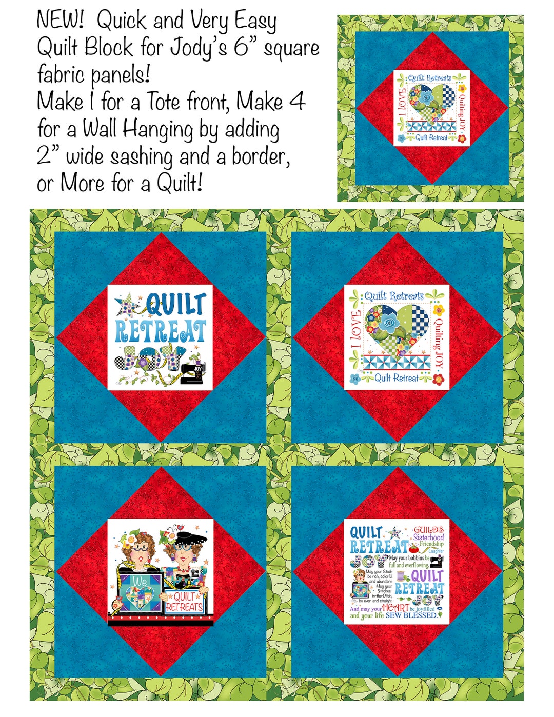 Download Version: Very Easy Quilt Block Pattern for 6