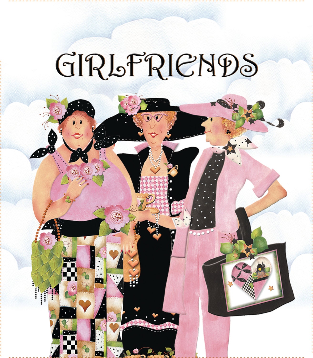 10 X 12 Fabric Art Panel for GIRLFRIENDS Etsy