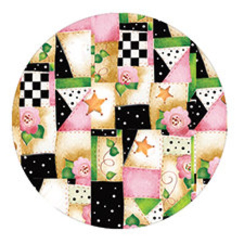 Patchwork Sewing Machine and Spool Zipper Charm Set