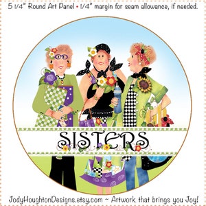 Three Sisters Fabric Panel - 5&quot; Round and 6&#39; square Fabric Panels