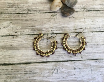 Beaded Hoop Earrings