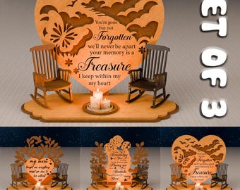 Memorial Heart SVG | Remembrance Decor Laser Cut File (Digital Download)