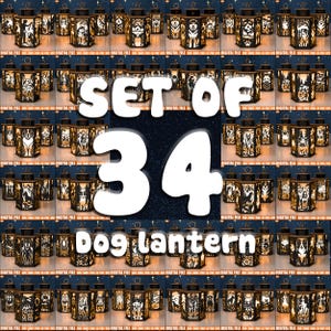 34 Dog Lantern SVG Bundle, Multilayer Laser Cut Files (Digital Download)