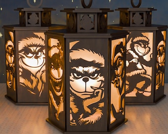 3D Movie Christmas Lantern SVG DXF