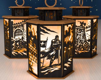 Medieval Siege Lantern SVG | Castle Battle Laser Cut File (Digital Download)