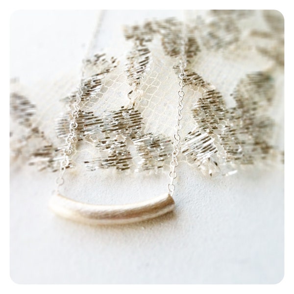 simple sterling tube necklace