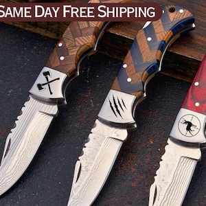 Engraved Hunting Knife, Personalized Pocket Knife, Hunting Gift for Men, Gift for Hunter, Gift for Him, Gift for Boyfriend