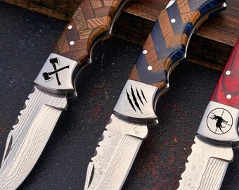Engraved Hunting Knife, Personalized Pocket Knife, Hunting Gift for Men, Gift for Hunter, Gift for Him, Gift for Boyfriend