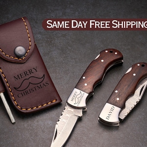 Personalized Pocket Knife Unique Mens Gift Best Man Engraved Pocket Knife Birthday Gift Folding Knife Groomsmen Gift Mens Anniversary Gift