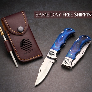 Engraved Pocket Knife, Groomsmen Gift, Custom Knife boyfriend gift for him, Gift for Dad, Best man gift, Anniversary gift, Father Days Gift