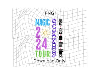 NKOTB, New Kids on the Block inspired Instant Download, magic summer tour, png, PDF, dtf, sublimation.