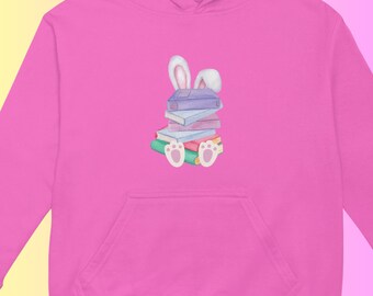 Book Bunny Easter Image, read, PNG, download DTF, Sublimation. diy craft, book lover gift.