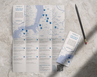 Wedding Weekend Pocket Map City Guide Welcome Program - Custom DIY Printable