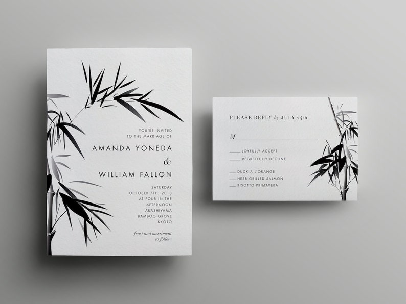 bamboo-leaves-wedding-invitation-custom-diy-printable-etsy