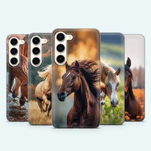 Süße Pferde Handytasche Pferdeliebhaber Cover für Samsung S25+, S24, S23, S25, A36, Pixel 9A, 9, 8Pro, 8, 7Pro, 7A, iPhone 16Pro, 15Pro, 15,14
