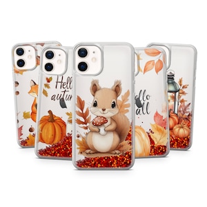 Autumn Liquid Glitter Phone Case, Shimmer Glitz Cover for iPhone 15, 15 Pro, 15 Pro Max, 15 Plus, iPhone 14, 13, 12, 11,