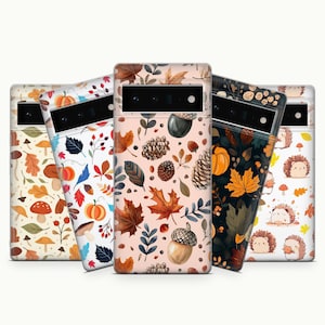 Cute Halloween Phone Case Maple Leaves Cover for Pixel 9A, 8Pro, 8, 7Pro, 7A, Samsung S25, S24, S23, A36, A26, iPhone 16, 15Pro, 14, 13,, 12
