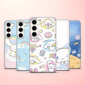 Housse de protection Sanrio Cinnamoroll pour Samsung S25+, S24, S23, S25, A36, Pixel 9A, 9, 8Pro, 8, 7, iPhone 16+, 15Pro, 15, 14, 13, 12