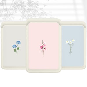 Cartera Magsafe Floral, Monedero Magnético con Flores, Compatible con iPhone 16, iPhone 15, iPhone 14, iPhone 13 SE Pro Max Plus