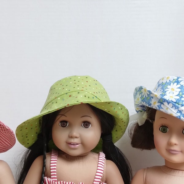 PRINTABLE PDF Doll Clothing Pattern - PDF file for a Bucket Hat- Floppy Hat - for 18 inch Dolls like American Girl, Gotz, Your Generation