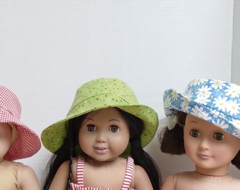 PRINTABLE PDF Doll Clothing Pattern - PDF file for a Bucket Hat- Floppy Hat - for 18 inch Dolls like American Girl, Gotz, Your Generation