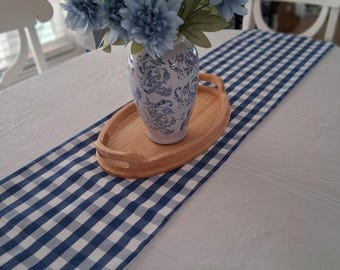 Table RUNNER / SCARF ROYAL Gingham - Farmhouse Country Chic