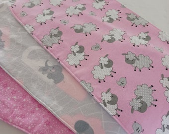 PINK BABY BURP Cloths / Set of 3  Patterns