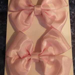 Pink HAIR BOW - Girly Girl Hair Bow Set - Infant Small Child - Toddler Bows