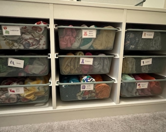 Kids Clothing Labels: Color & Black/White Closet Organization (PDF)