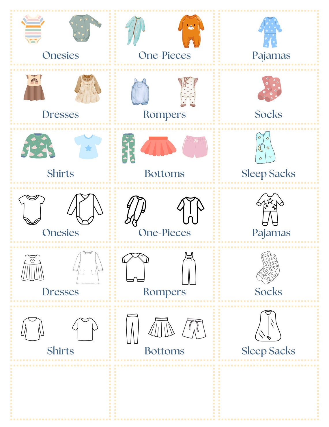Baby Clothes Labels Clothing Labels Clothing Labels Black & White Color ...