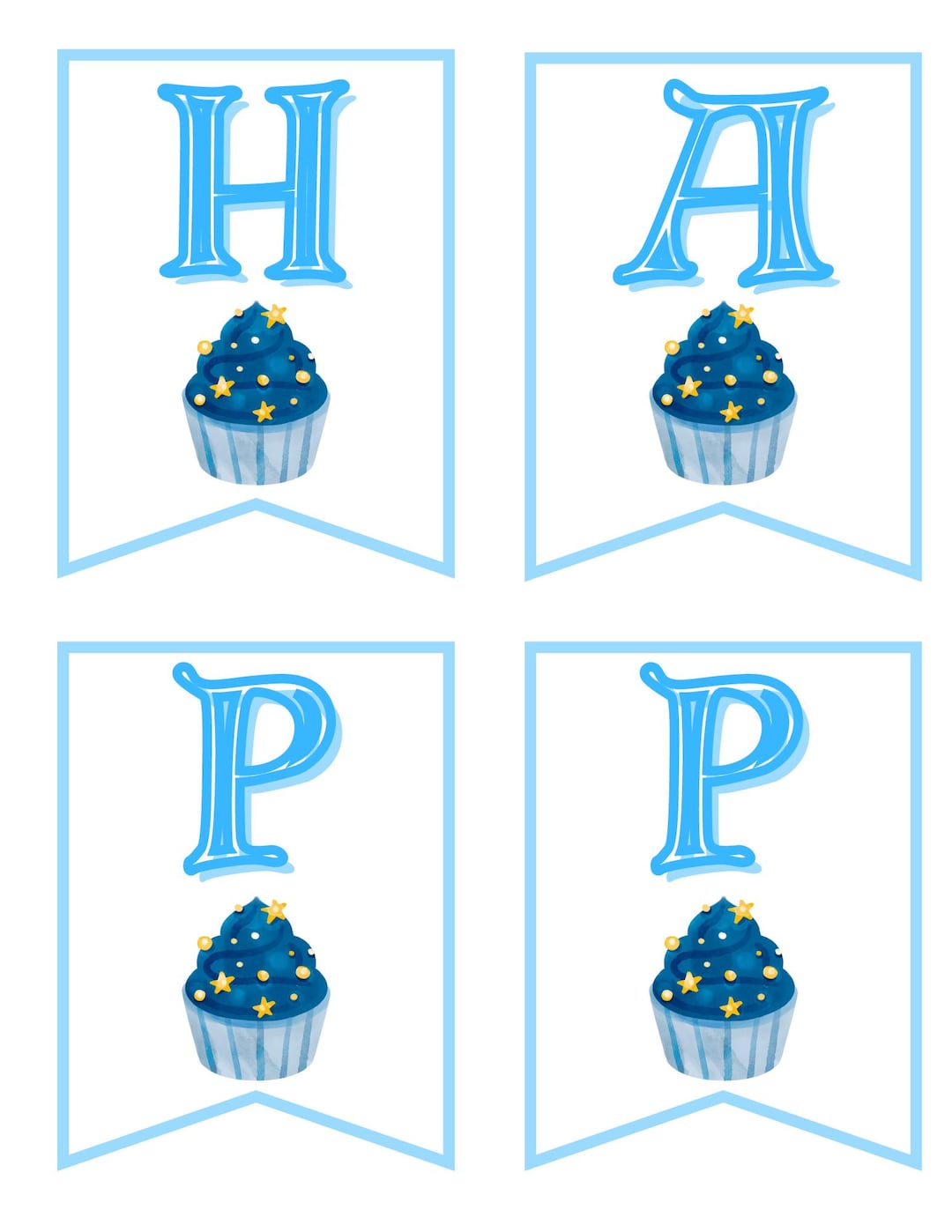 Small Half Birthday Banner Printable Banner Half Birthday Blue