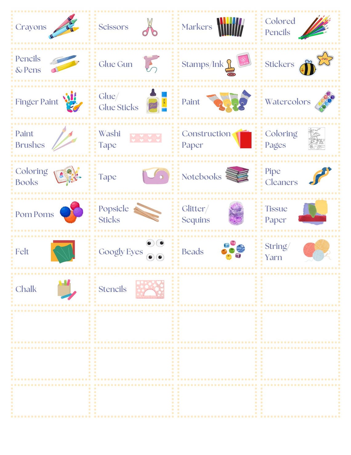 Craft Labels | Craft Supply Labels - Etsy