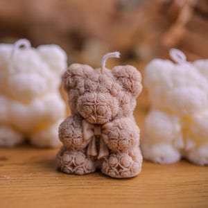 Vela de Ursinho de Pelúcia Rosa: Pequeno Presente de Cera de Soja