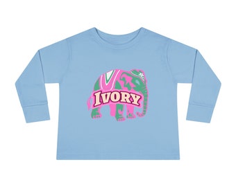 Elfenbeinfarbenes Langarm-T-Shirt für Kleinkinder