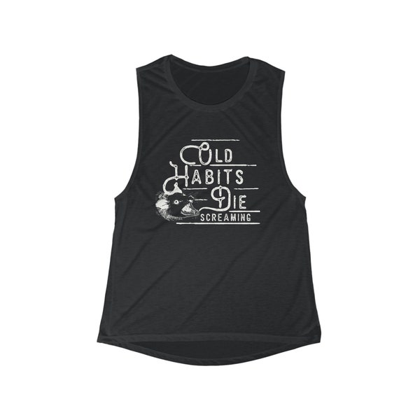 UNHINGED Taylor Swift Black Dog -- Old Habits Die Screaming Possum -- Eras Tour -- Tank Top