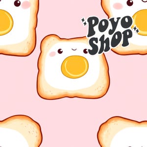 Kawaii Cute Toast Cats Japanese Seamless pattern Sublimation Download Digital Paper Scrapbook Journal