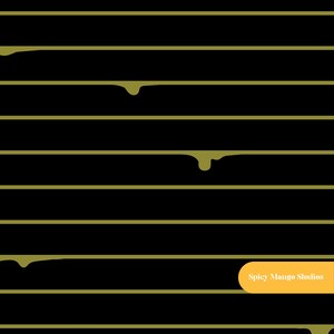 Può includere: Uno schema senza cuciture di strisce orizzontali verde oliva con un effetto di gocciolamento. Lo schema è su uno sfondo nero. Il testo "Spicy Mango Studios" è in un rettangolo giallo nella parte inferiore dell'immagine.