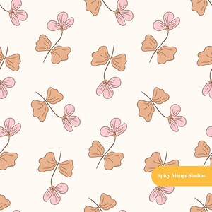 Cassandra Floral Seamless Pattern in Neutral