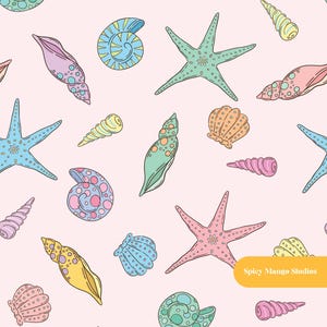 Muschel Musterdesign in Pink
