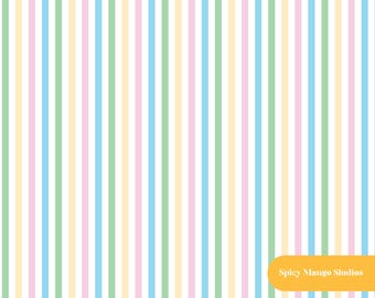 Pastel Easter Stripe Seamless Pattern