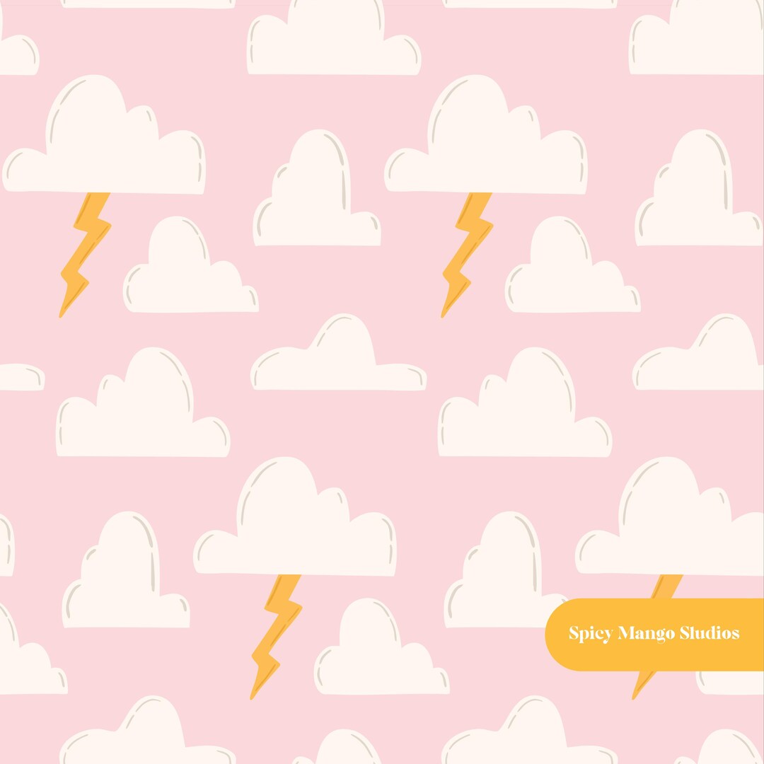 Pink Clouds Seamless Pattern: JPEG File (digital Download) - Etsy